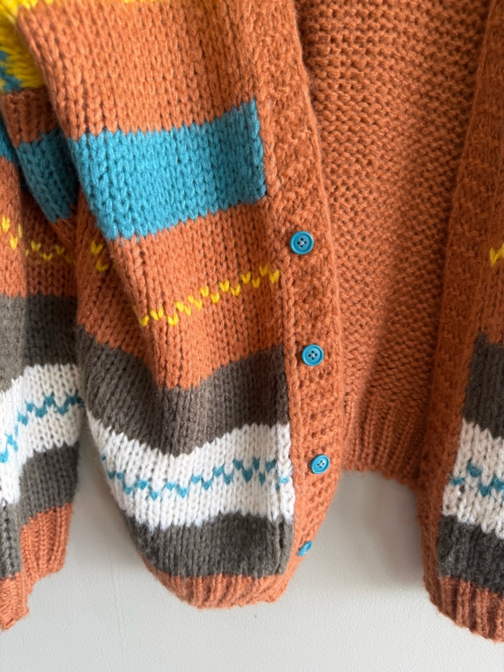 Lavender J Rust Orange Knit Cardigan Sweater - Picture 2 of 7